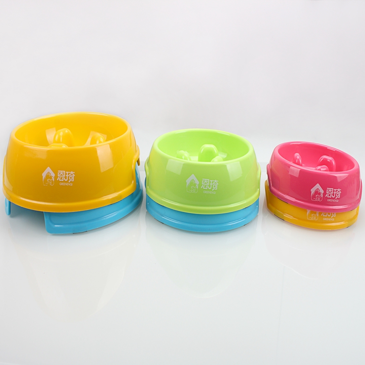 Hot selling New product adorable prevent choking plastic dog bowl